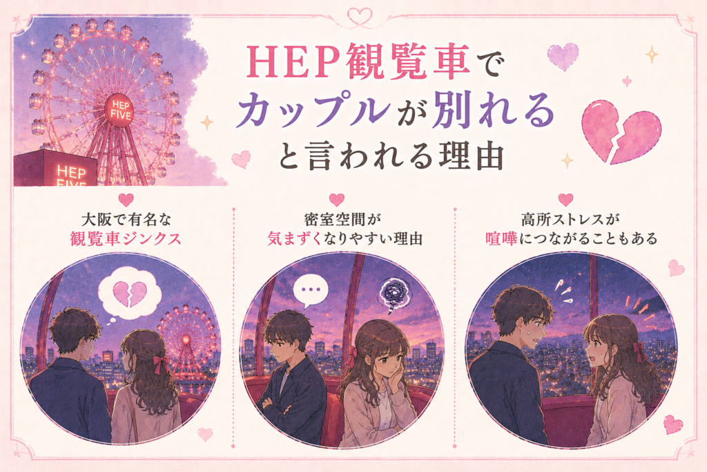 HEP観覧車でカップルが別れると言われる理由