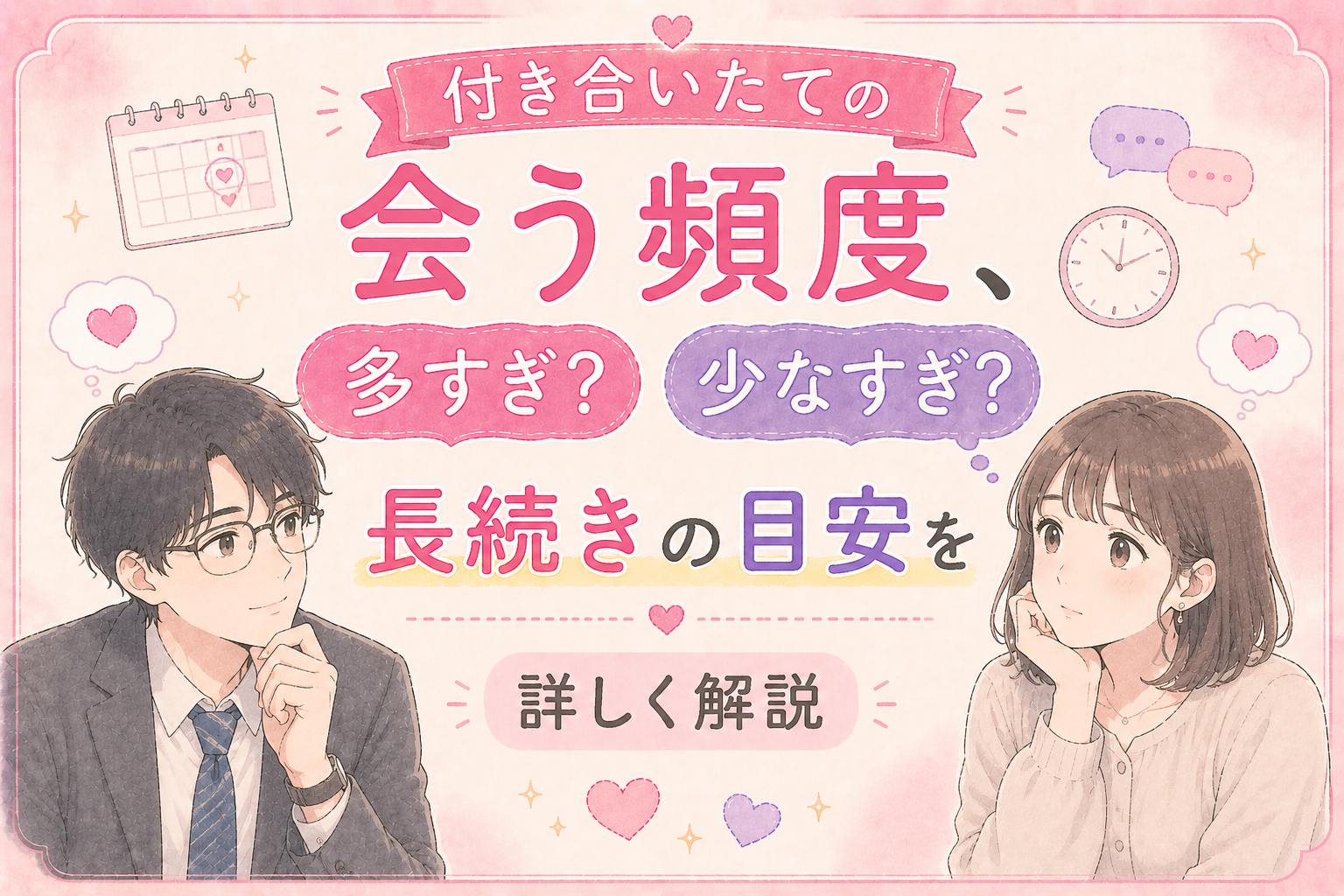 付き合いたてのカップルの適切な会う頻度